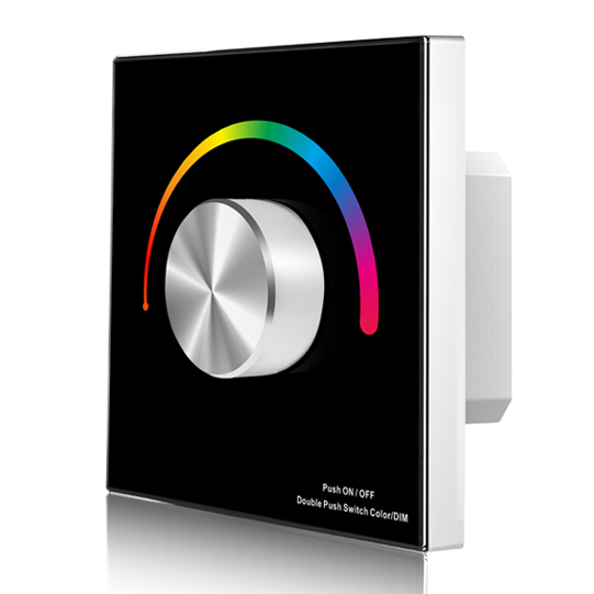 Rotary Glass Panel RGB LED Constant Voltage Controller T3-K For dimmable led strip lights Rotary Glass Panel RGB LED Constant Voltage Controller T3-K For dimmable led strip lights